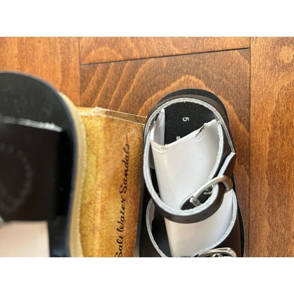 Salt Water Sandals Baby/Toddler Girl Size 5 Hoy Shoe Surfer Black NEW - Picture 4 of 6